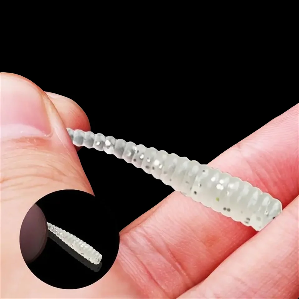 30 unids/caja AJING señuelo suave Rockfish Señuelos de pesca 0,3g/35mm MINI cebo Artificial Swimbaits Jig señuelo Wobber gusano aparejos - imagen 5