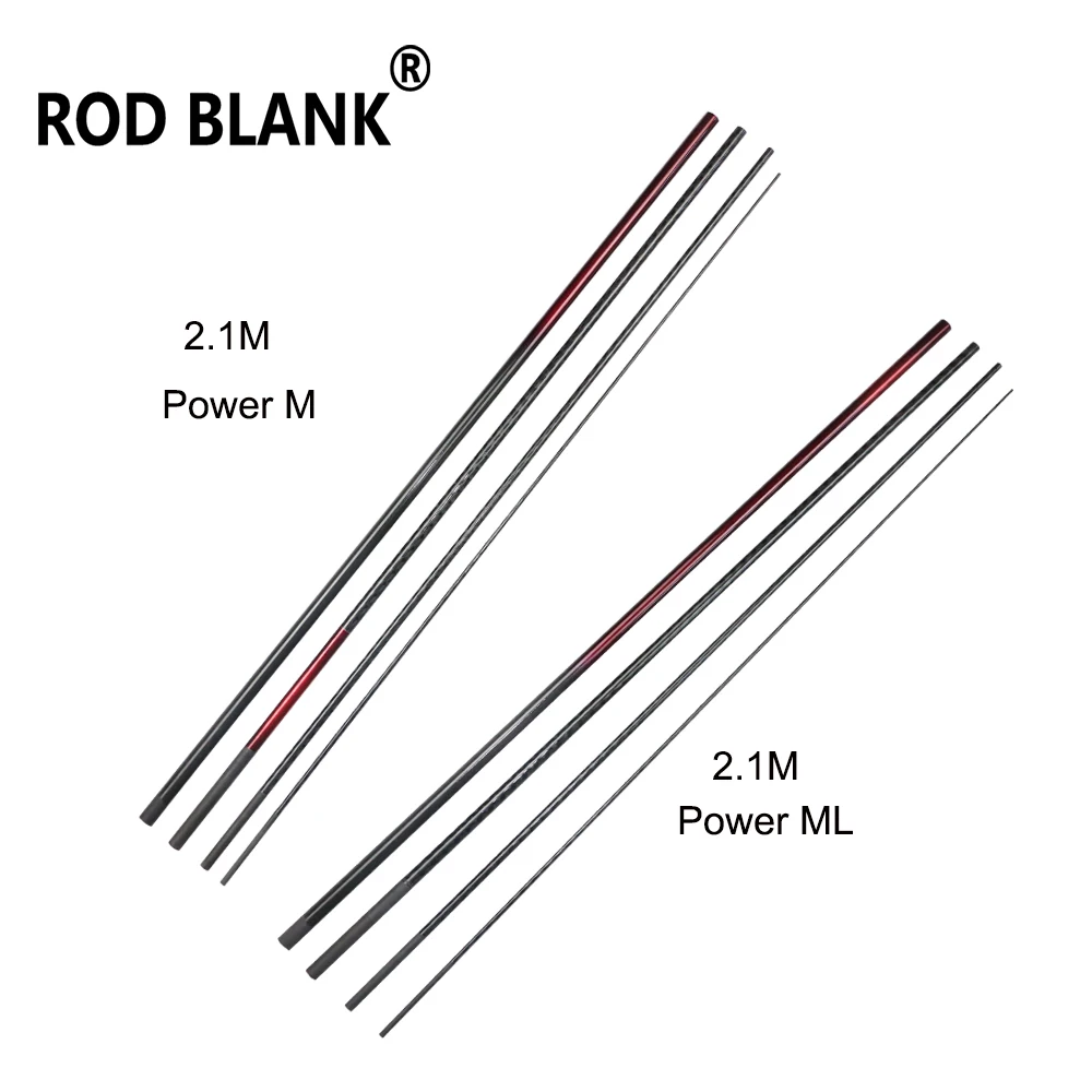 Blank Caña Carbono 2,1m 4 Secciones – Potencia ML para Montaje