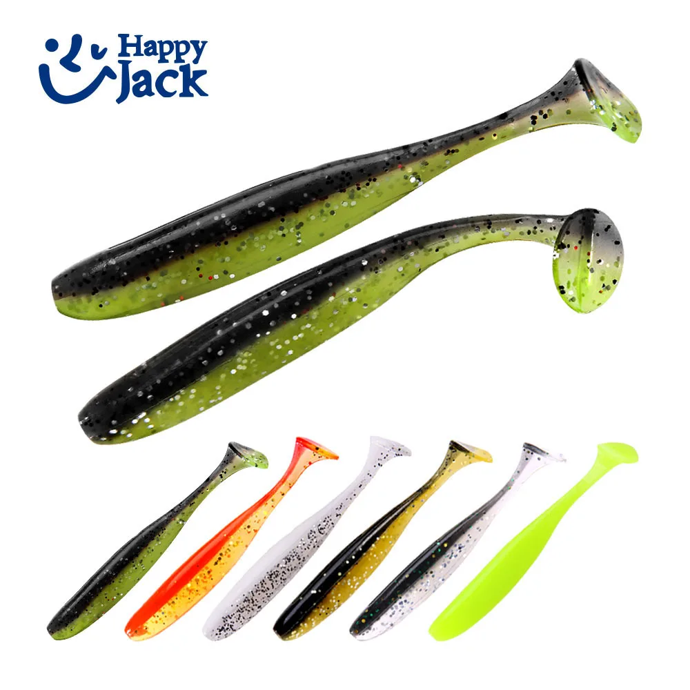 15 Uds 5cm 10 Uds 7cm pez marino Pva Swimbait Wobblers productos para pesca Artificial suave gusano señuelos cebo de silicona