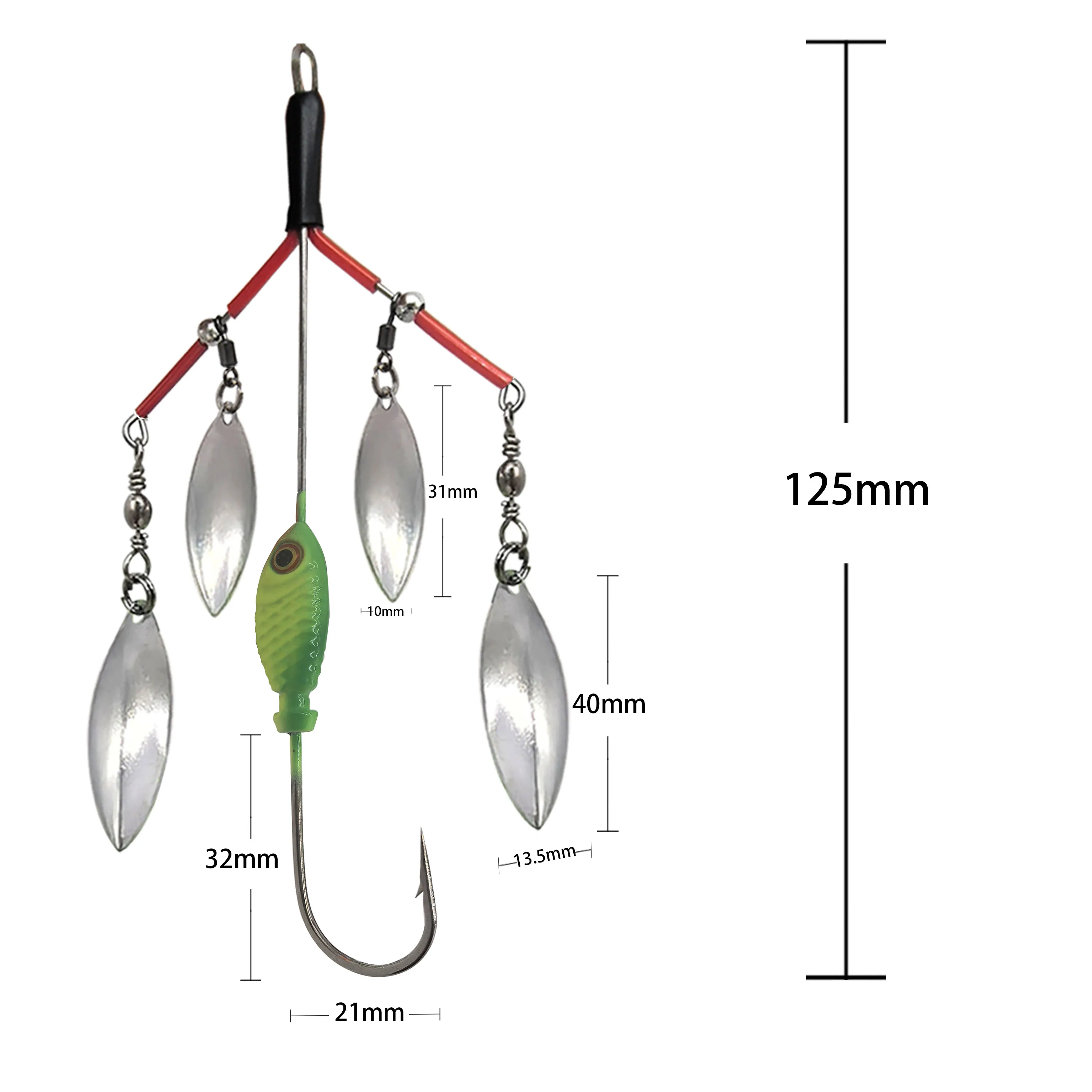 Chatter Bait Mycena 27G Multirota Spinners para Lúcio - imagen 5