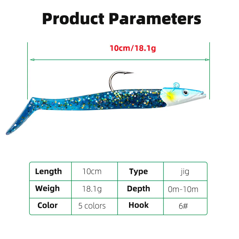 Señuelo de pesca de tiro largo, cebo de plástico suave, 11cm/19g - imagen 2