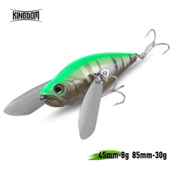 Kingdom Señuelo Biónico Topwater – Wobbler metálico para lubina