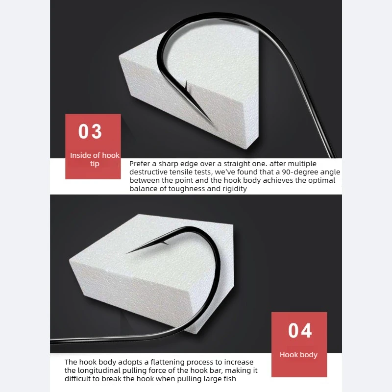 200 Uds anzuelo De Pesca con anzuelos De Pesca con púas anzuelo plano Maruyo equipo De pescado De cabeza plana al por mayor herramienta De Pesca para bagre - imagen 5