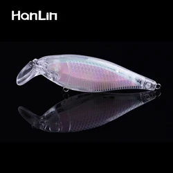Hanlin Señuelos de Pesca - Crankbait flotante sin pintar, cuerpo duro