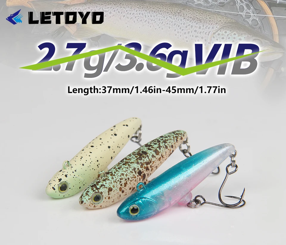 Señuelo VIB LETOYO luminoso UV para pesca de trucha