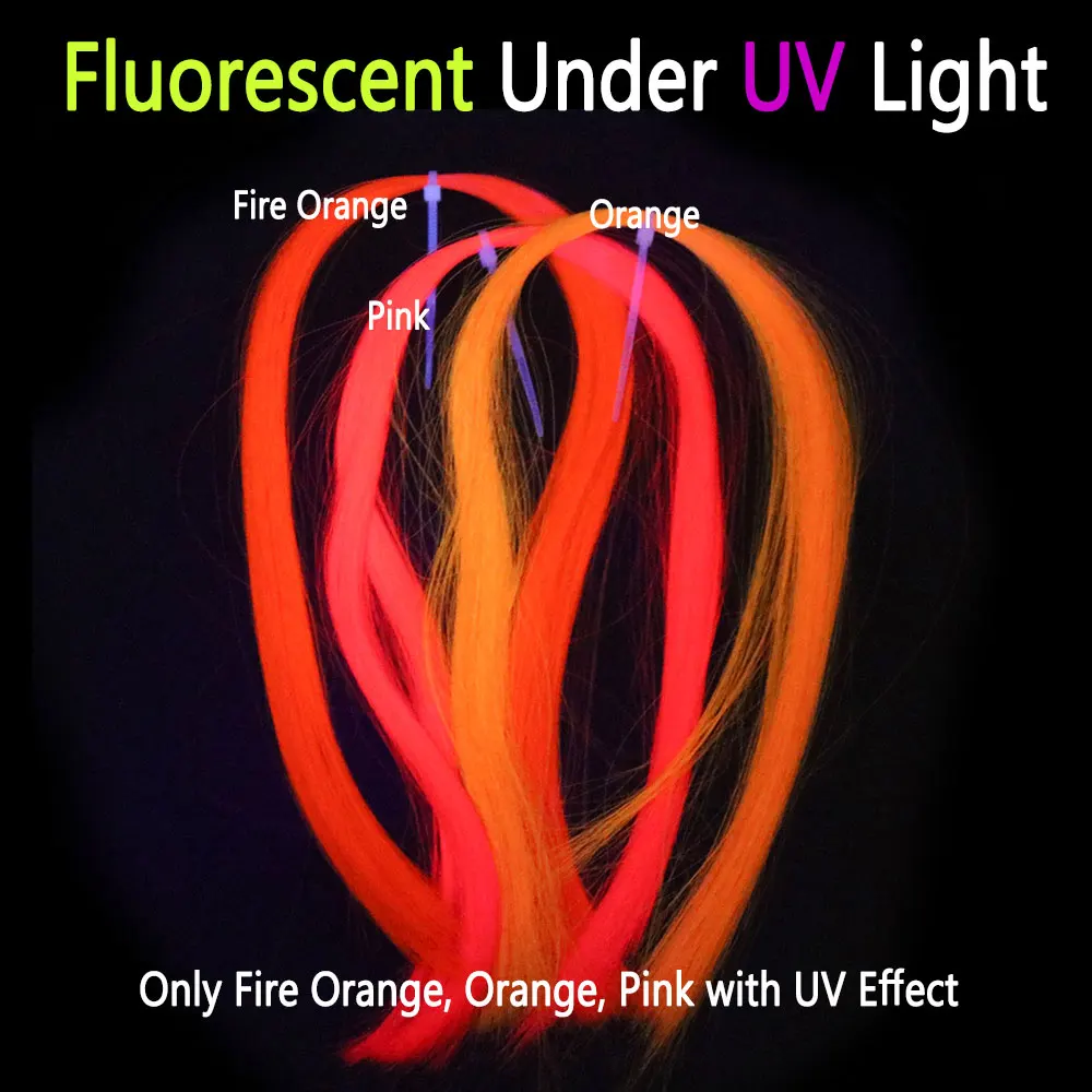 Bimoo-SEÑUELOS DE pesca de trucha, Material de atado de moscas de fibra sintética lisa para Streamer Bucktail Jig, Sabiki Rigs, 1/2 paquetes - imagen 4