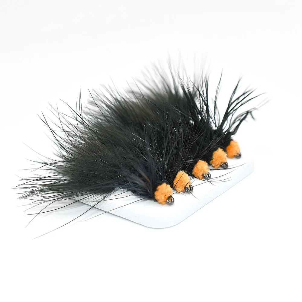MNFT-SEÑUELOS DE pesca con mosca, 6 piezas, Wooly, serpentinas de insectos, anzuelo de atado de moscas de agua salada, trucha, cebo de moscas - imagen 5