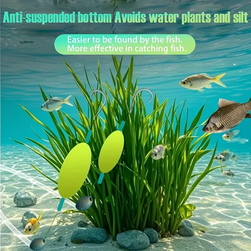 Juego de sedal de doble gancho con parte inferior inversa, anzuelo de pesca inverso, sublínea, pesca de carpa europea, aparejo invertido, 3 uds. - imagen 3