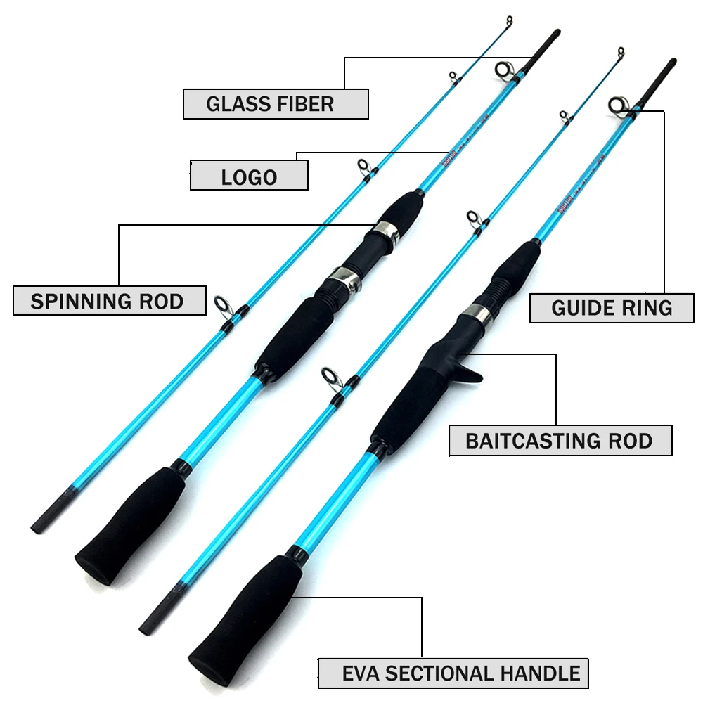 1,5/1,8 M ultraligero 2 secciones giro/señuelo de carbono fundido línea de caña de pescar W.T 5-15LB M potencia caña de Jigging de agua salada con mango EVA - imagen 2