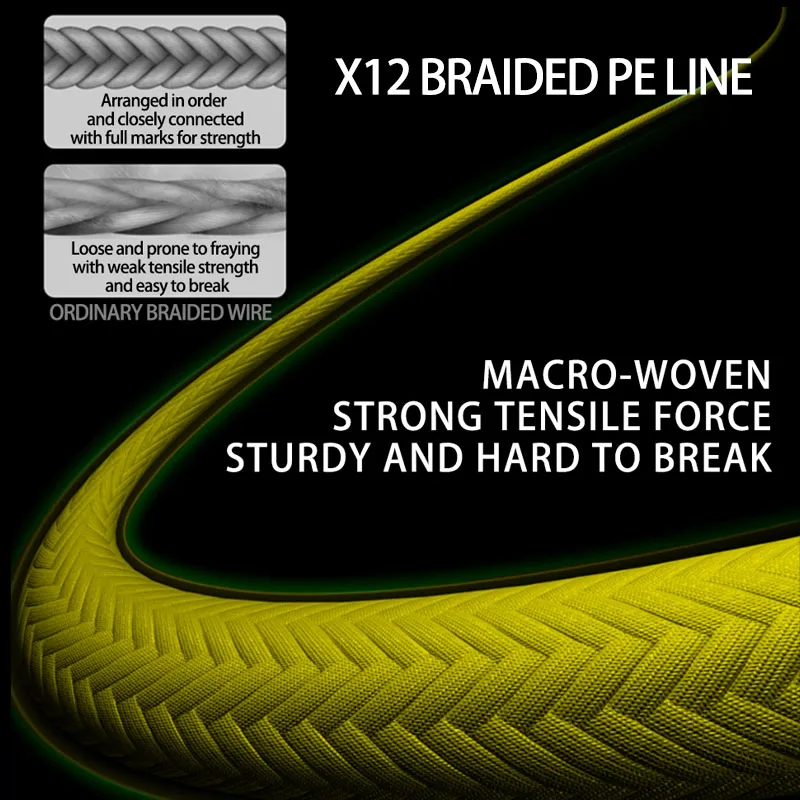 YGKX-sedal de Pesca de Pe trenzado, multifilamento X12 de 12 hebras, 100/150/200M, alambre japonés para carpa, mosca, mar, agua salada, línea principal de Pesca - imagen 4