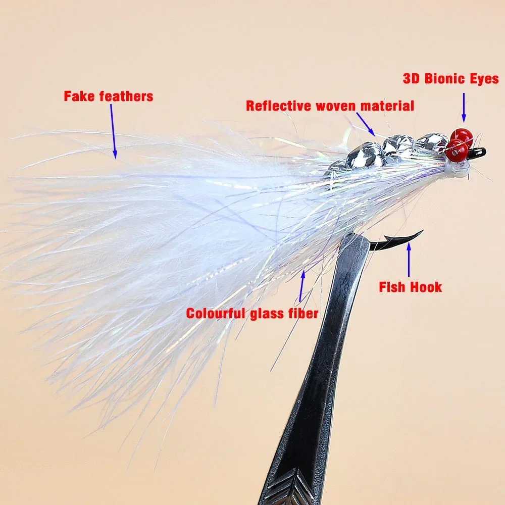 MNFT Juego de 5 piezas 9 #   Crazy Charlie Dubbing Ninfas Moscas con anzuelos de púas Señuelos de pesca de trucha cebo para pesca con mosca - imagen 5