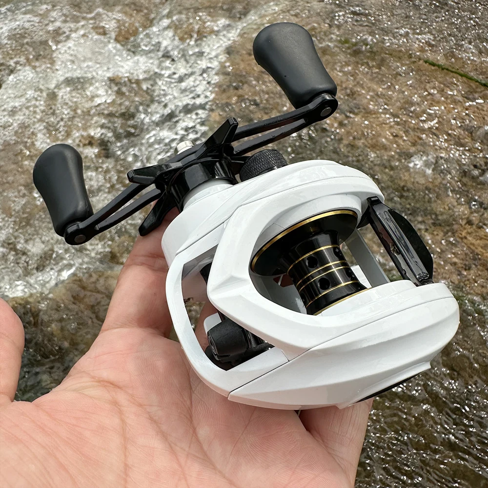 Carrete de pesca Ghotda Baitcasting, carrete profundo con relación de engranaje 7,1: 1, carrete de metal CNC, carrete de pesca Max 22LB/10KG, fuerza de freno, fundición larga precisa - imagen 5