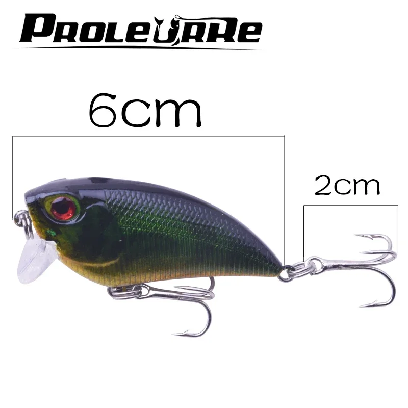 1 Pc VIB señuelo de pesca 6cm 6,5g Minnow Wobblers plástico Artificial cebo duro lubina carpa Swimbait Crankbait aparejos de pesca - imagen 2