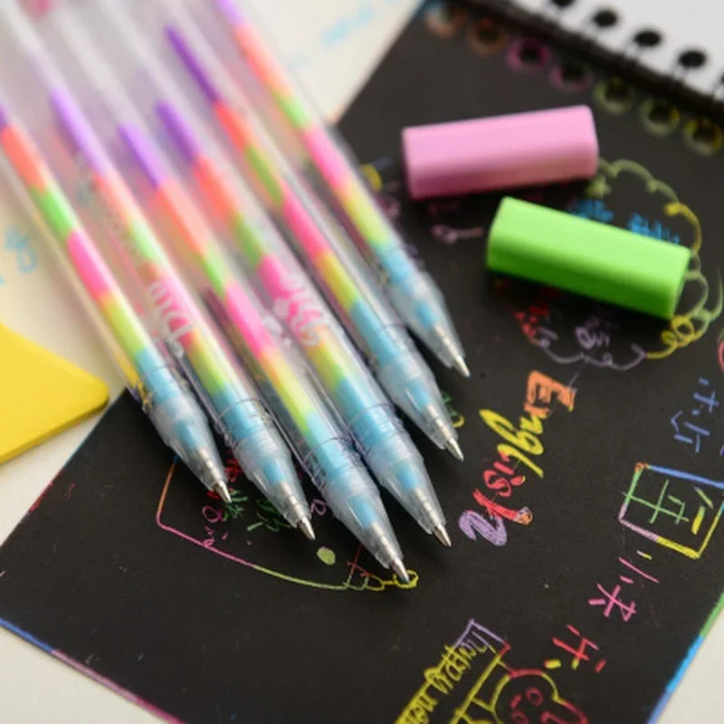 Bolígrafos gel arcoíris Kawaii para dibujar y decorar diarios - imagen 4