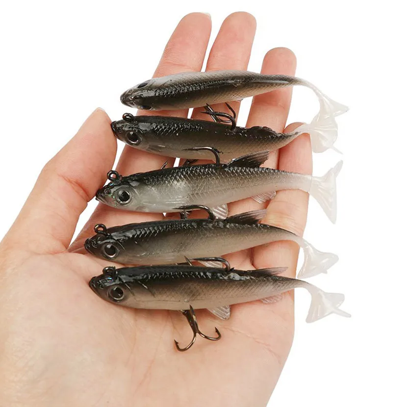 Cebos artificiales para Pesca, aparejos de Pesca de invierno, señuelos Wobblers para Lucio, cebo de silicona suave, plantilla de plomo, peces con ganchos - imagen 2