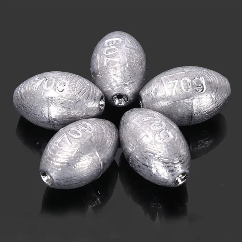 Estos pesos de metal marcados con números se utilizan para pescar