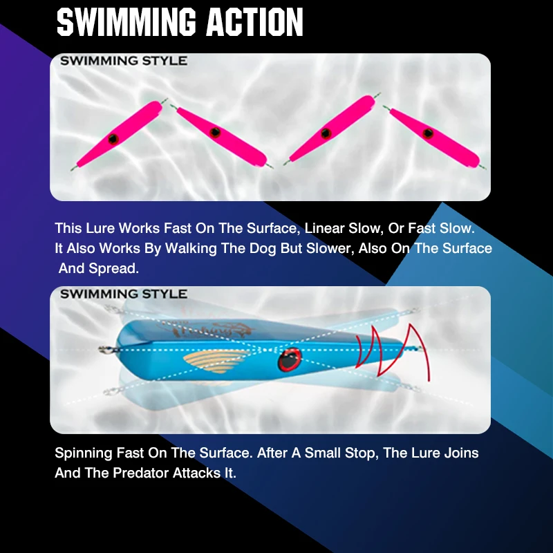 FJORD-cebo tipo lápiz, 42g, 55g, 84g, aguja, tapón para superficie de la nariz, pesca de curricán, brillo nocturno duro, Swimbait de agua salada, artículos de señuelos de atún marino - imagen 3