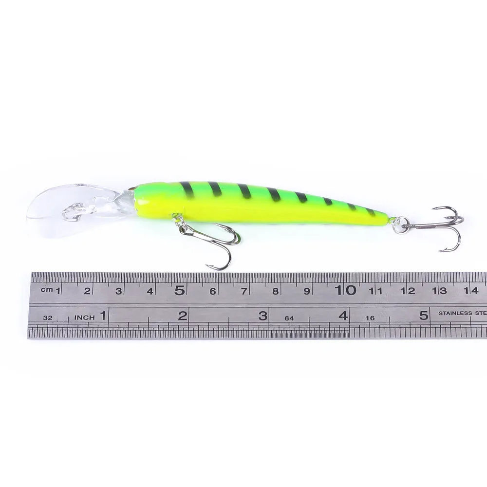 Cebo con anzuelo de pesca, 10g, buceo profundo, pececillo grande, Wobbler, cebo duro Artificial, Crankbait, Lucio, Walleye, perca, equipo de pesca - imagen 3