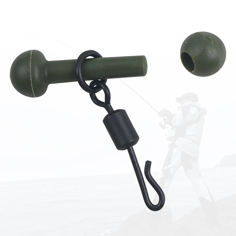 Kit de aparejos de pesca de carpa, 40 Uds., giratorios de cambio rápido, accesorios de cuentas para pesca de carpa Heli - imagen 3