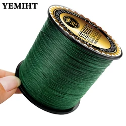 YEMIHT-línea trenzada de 4 hebras, 100M, 300M, 10-80LB, multifilamento PE, trenza trenzada tresise peche 4
