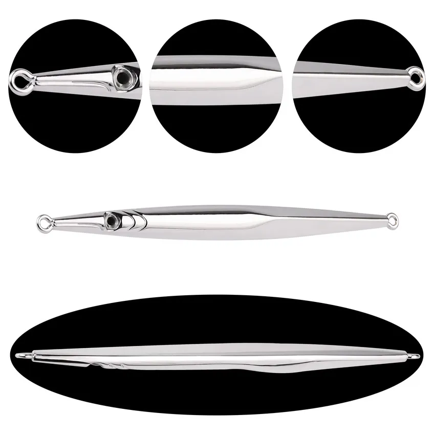 6 unids/lote aleación de Zinc 60g 80g plantilla de pesca de mar plantilla de Metal Señuelos de Pesca cebo duro cebo de pesca de lubina señuelo de Jigging para agua salada - imagen 5