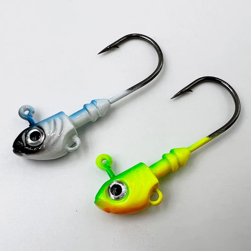 4 Uds Lua anzuelo con cabeza de plomo 10g/15g/20g/28g/40g anzuelo con cebo con cabeza de plomo, herramientas de pesca anzuelo de pesca de agua salada, anzuelo plano - imagen 4