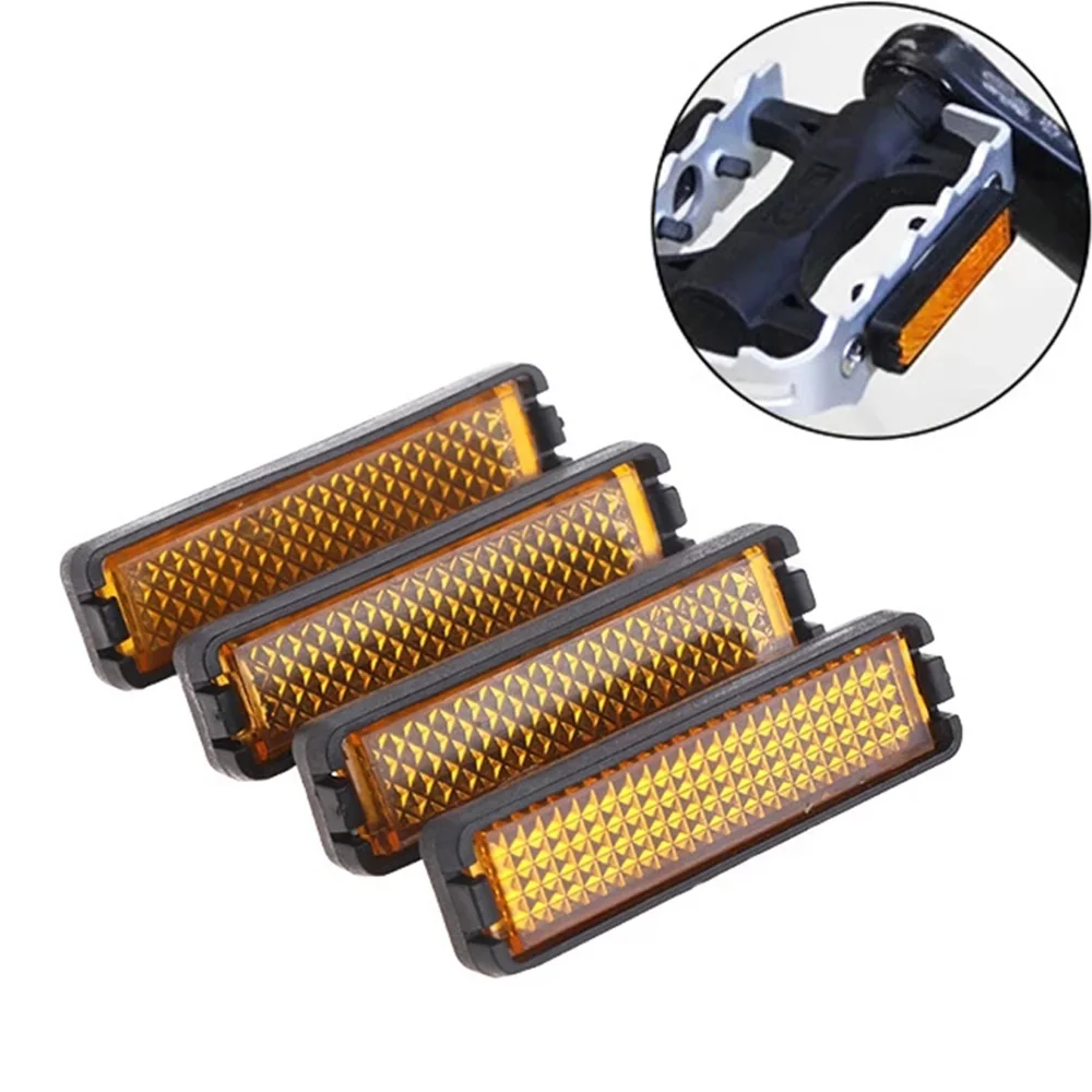 Piezas de bicicleta de ciclismo nocturno de seguridad, accesorios reflectantes para Pedal reflector, 4 Uds.
