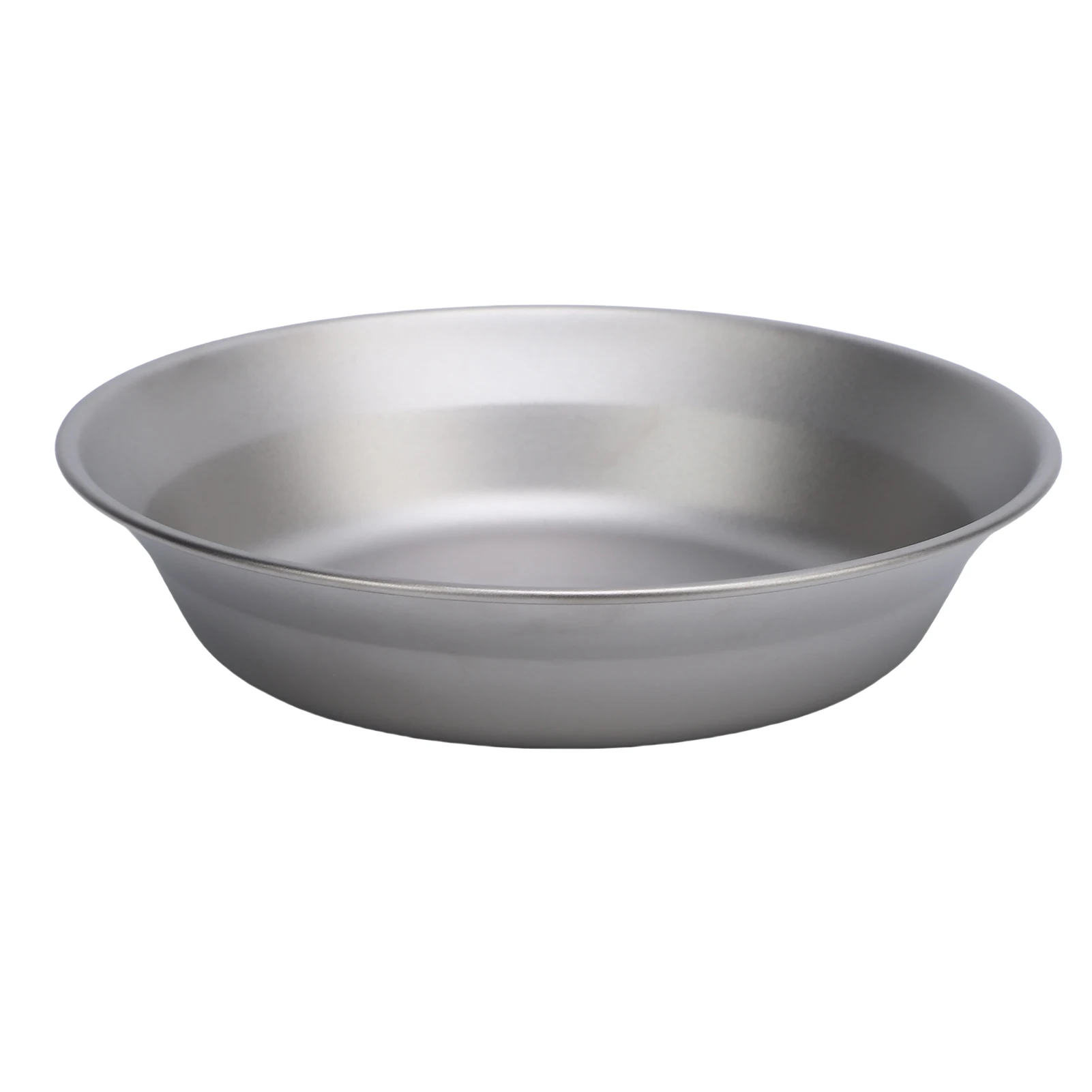 Plato Ti para exteriores, plato de Camping Ti puro de 500ml, plato Ti ligero, utensilios de cocina, plato para mochilero al aire libre para acampar, senderismo, cocina