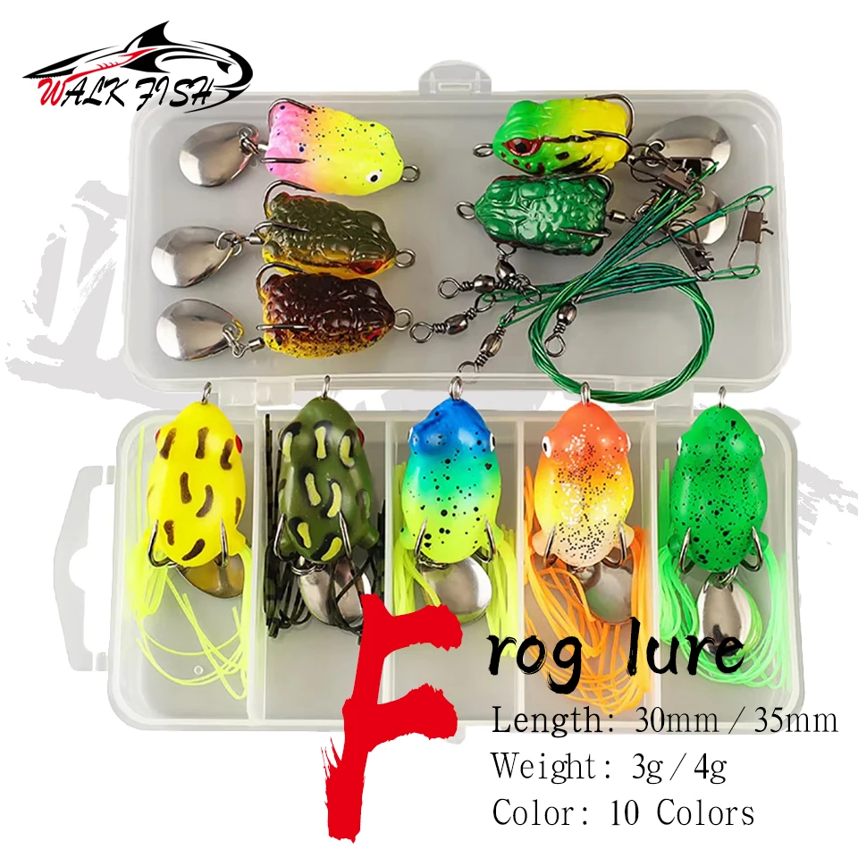 Rana Thunderfrog Walk Fish – Vinilo con ojos 3D y doble anzuelo