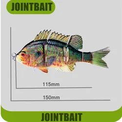 GREENSPIDE Wobbler hundimiento articulado – Swimbait para lucio