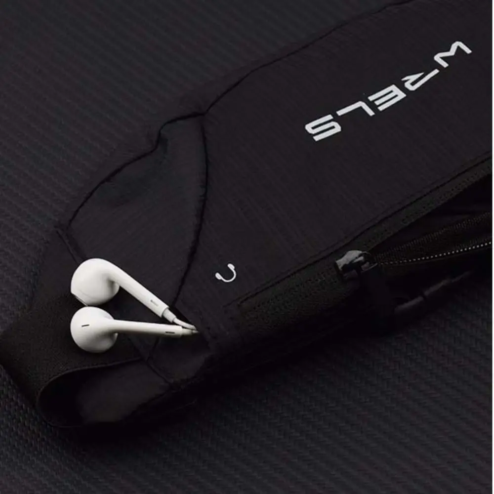 Riñonera impermeable para correr, soporte para teléfono, orificio para auriculares, bolsa para teléfono móvil, riñonera deportiva elástica transpirable para hombres y mujeres - imagen 2