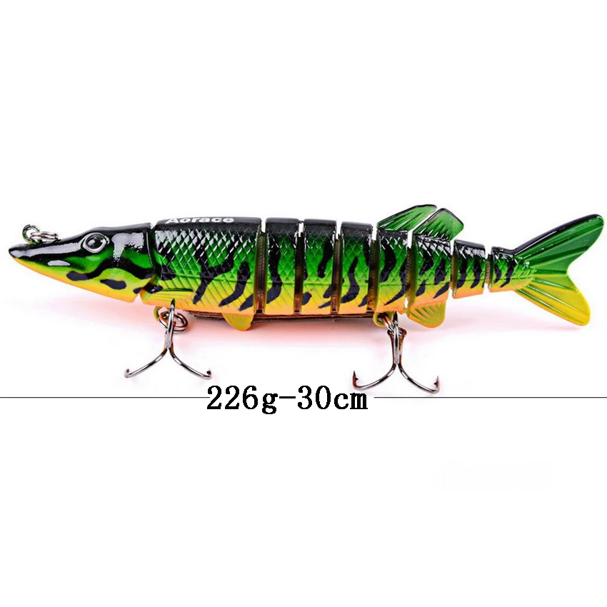 1pcs Vissen Lokken 30cm 226g Jointed Sinking Wobbler Voor Snoek Swimbait Crankbait Forel Bass Vissen Accessoires visgerei Aas - imagen 2