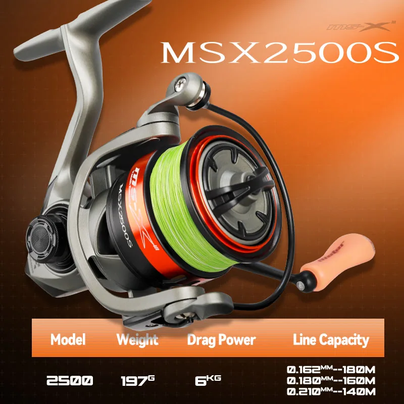 Histar MS-X carrete spinning naranja ligero máxima potencia arrastre - imagen 2