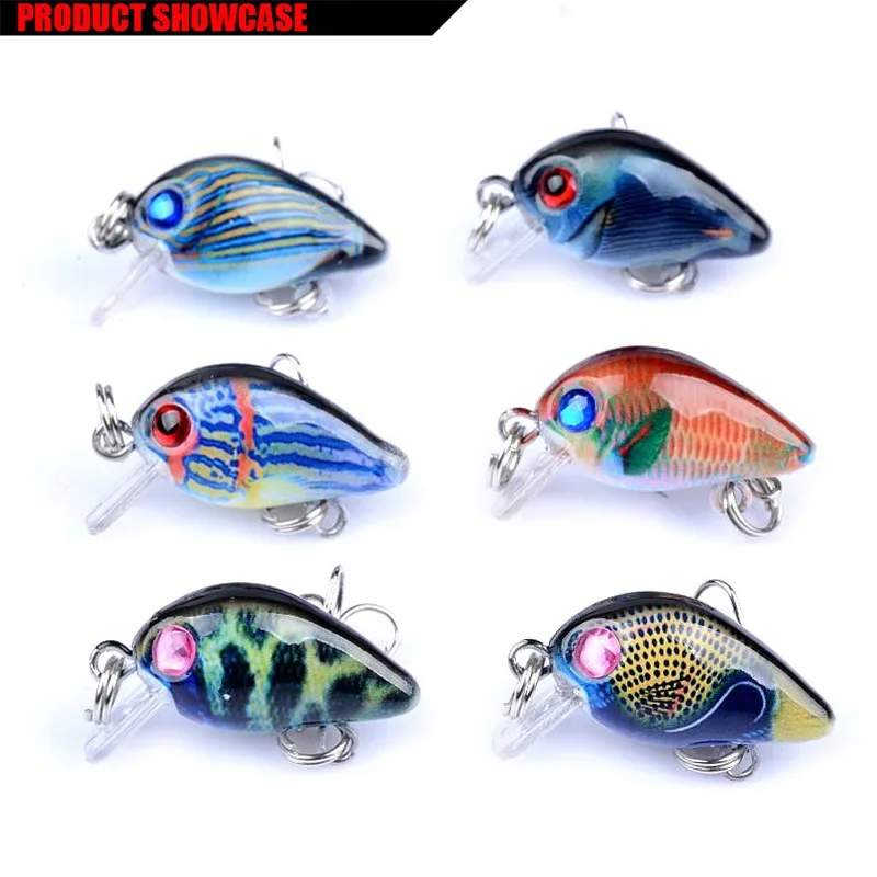 1 Pc nuevo señuelo de Pesca 3cm 2g Crankbaits hundimiento Micro duro Pesca cebos artificiales Mini Minnow señuelos para Lucio trucha aparejos - imagen 2