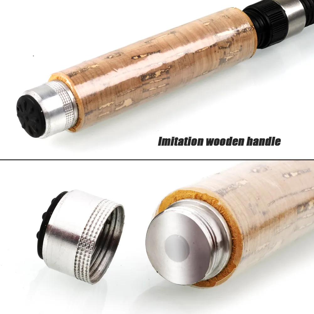 Sougayilang Mini Caña de Hielo Telescópica - Mango Madera Sensible - imagen 5