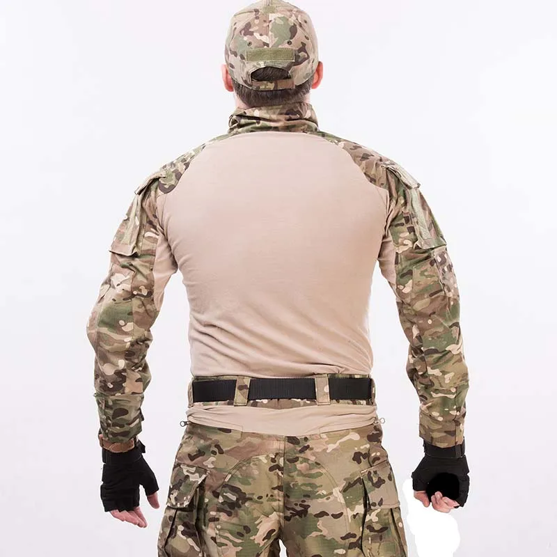 Ropa de trabajo de Paintball al aire libre, uniforme resistente al desgaste, camisas de combate, pantalones Cargo, rodilleras, pantalones, trajes a prueba de viento - imagen 5