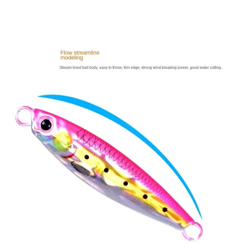 Señuelo de pesca de 7g/10g/20g/30g/40g/60g/80g, Señuelos de Pesca de Mar Profundo, impresora 3D, señuelo Artificial de Jigging lento - imagen 2