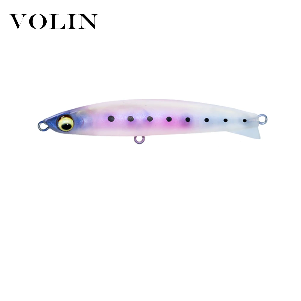 Volin-señuelo de pesca Wobbler para pececillos, cebos de lubina de 57mm y 3g con 2 ganchos, novedad, 1 unidad - imagen 5