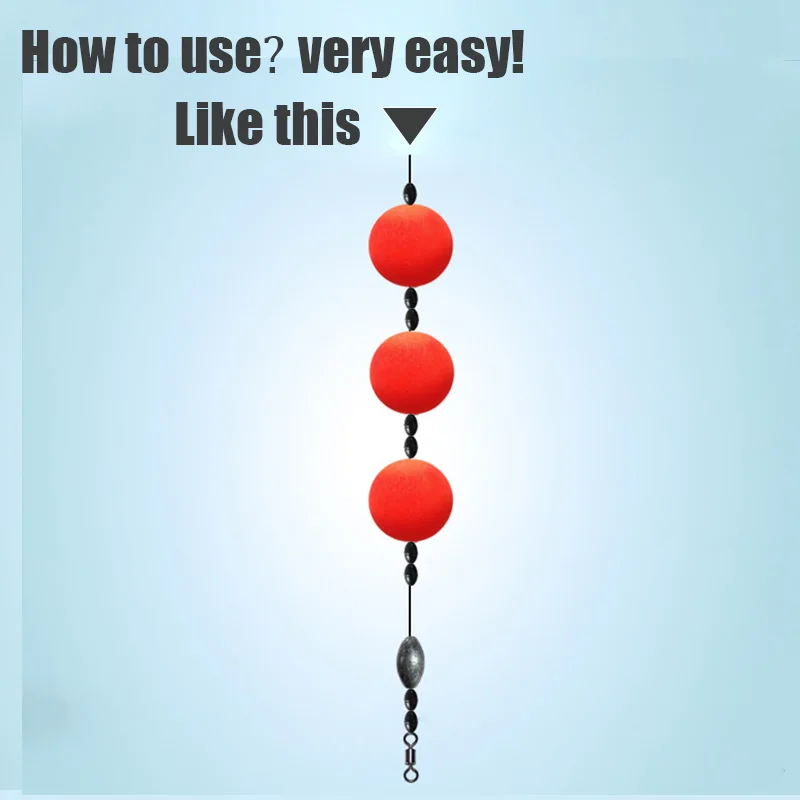 WLPFISHING-señuelo flotante para pesca, flotadores esféricos deslizantes, artículos para accesorios de pesca, herramientas, 5 unidades por lote - imagen 3