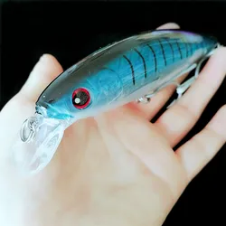 Noeby-Señuelos de pesca de pececillo, 3 uds., Wobblers artificiales duros flotantes de mar, profundidad de 0-2,5 m, aparejos de pesca Jerkbait de fundición larga