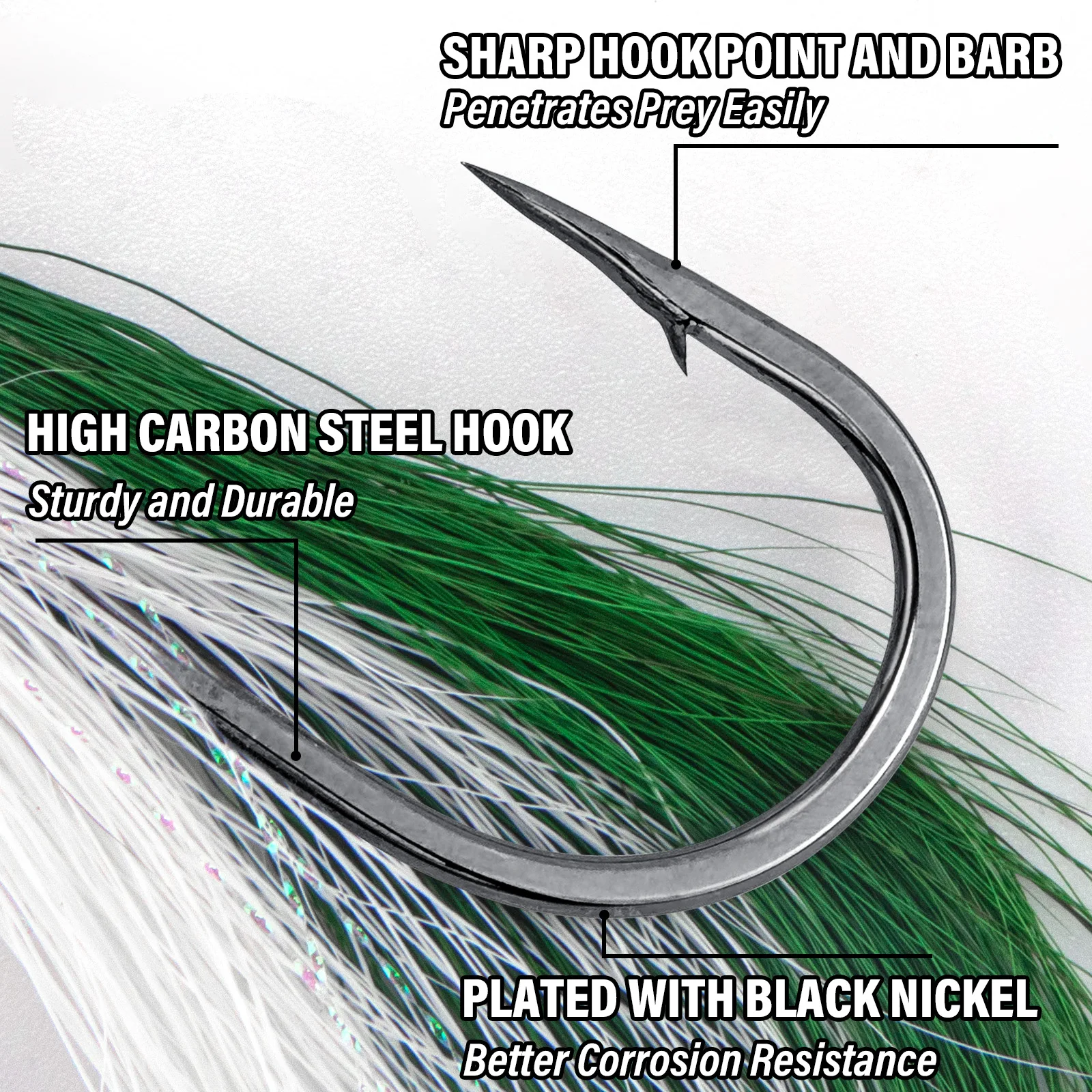 3 uds cabeza de plantilla Metal 7g-113g Bucktail Jig señuelo pesca en el mar Jigging Wobbler curricán agua salada para trucha lubina - imagen 4