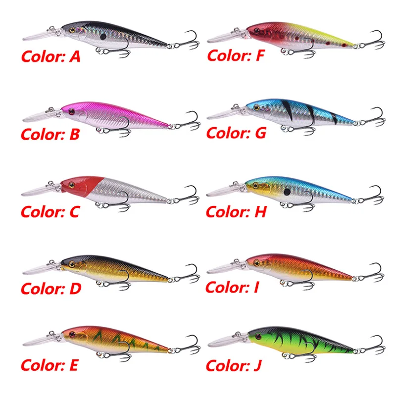 Señuelos de Pesca flotantes, Wobblers de buceo, 11cm, 10g, cebo duro Artificial, Lucio, carpa, Crankbaits, aparejos de Pesca, 1 Uds. - imagen 5