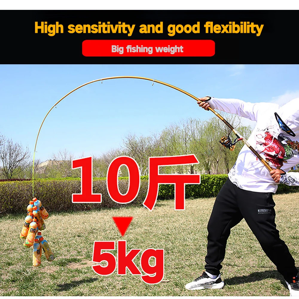 Caña de pescar telescópica dura profesional de 2,1 M-3,6 M, cañas giratorias portátiles de Metal, barco de mar de viaje, caña de Surf en roca, pesca en la costa - imagen 4