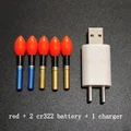red and 2 battery