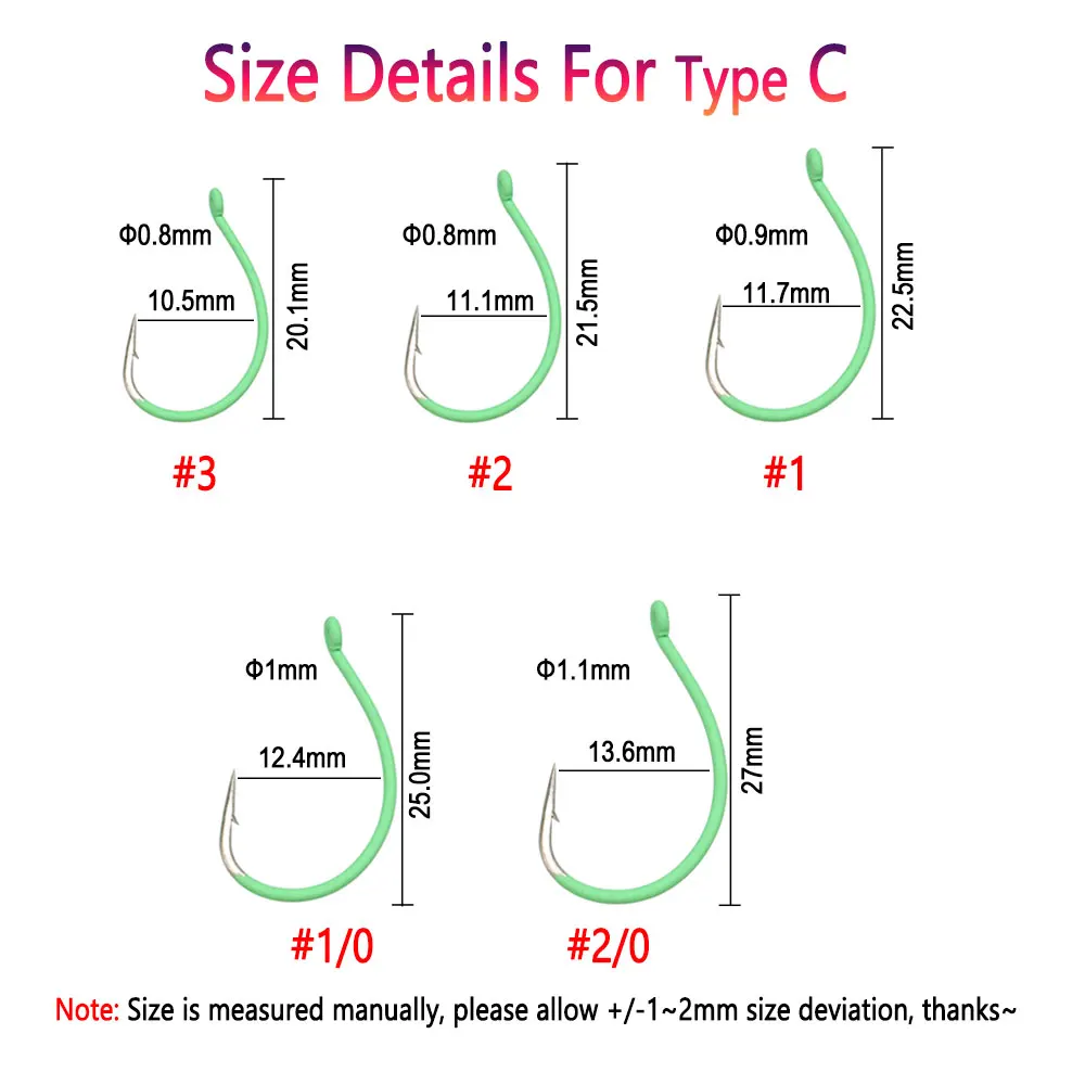 Bimoo, 40 Uds., anzuelos locos de acero rico en carbono, anzuelo luminoso con manivela, anzuelo de gusano, pez gato, trucha, Lucio, accesorios de pesca - imagen 5