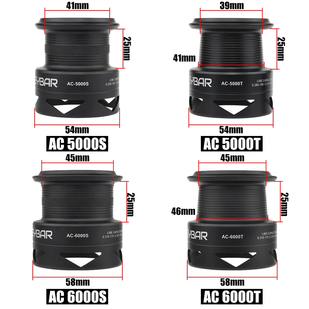 W.P.E-carrete giratorio de 5000/6000 rodamientos de bolas, aparejos de pesca de línea Matel completa, alta relación de engranaje 5,1: 1, alimentador de carpa - imagen 2