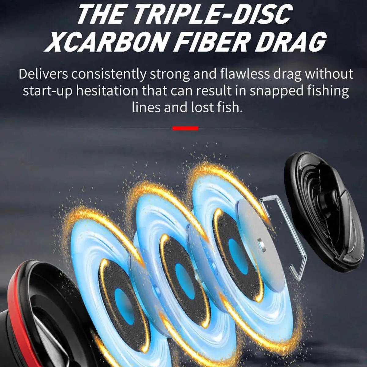 Carrete giratorio de alta calidad, bobina de pesca de arrastre máximo de 15KG, potente, resistente al agua, para lubina y Lucio - imagen 4