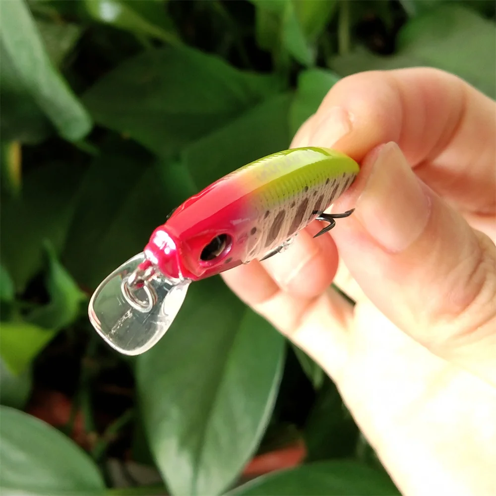 Tsurinoya 8 Uds señuelo de pesca colorido 5g/4,6 cm pececillo hundido ojos 3D Trolling Buzz cebo señuelo Crankbait aparejos de pesca de lubina - imagen 5