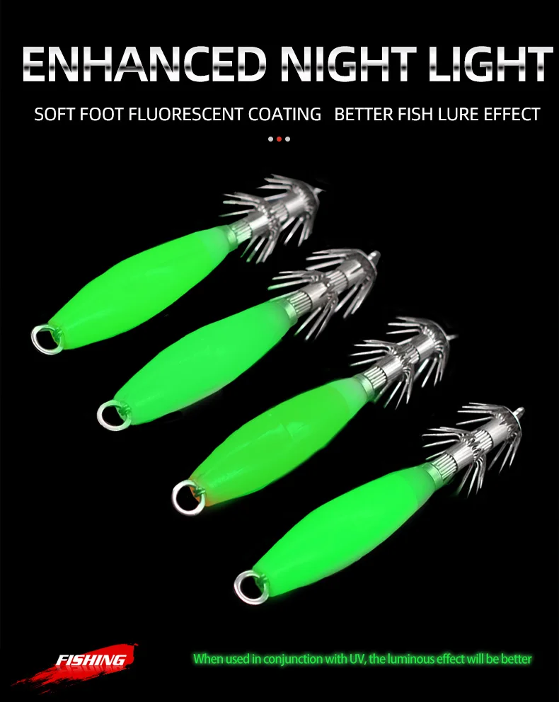 Señivos mejorados de calamares nocturnos para mejores resultados de pesca