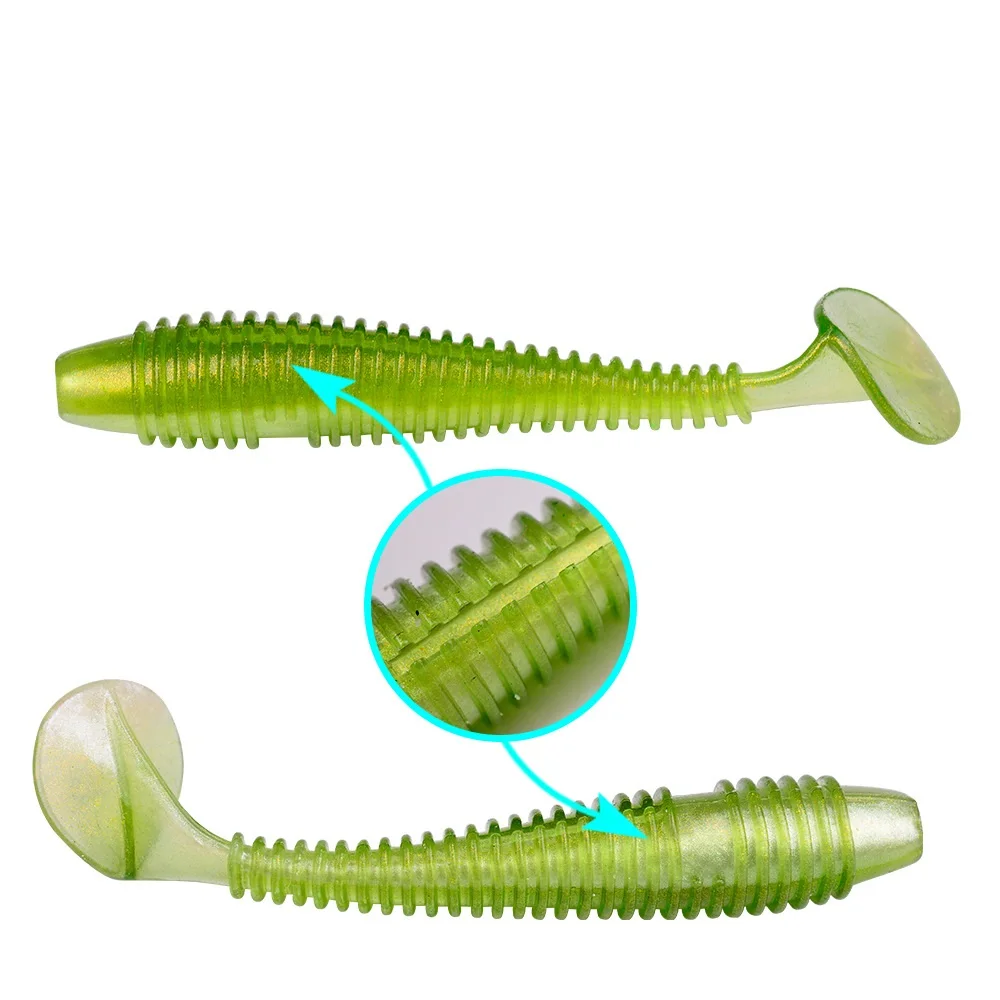 10 Uds 50 Uds señuelo suave cebo de gusano de silicona 6cm 7cm 7,5 cm Jigging Wobblers señuelo de pesca Swimbaits artificiales para aparejos de carpa lubina - imagen 4